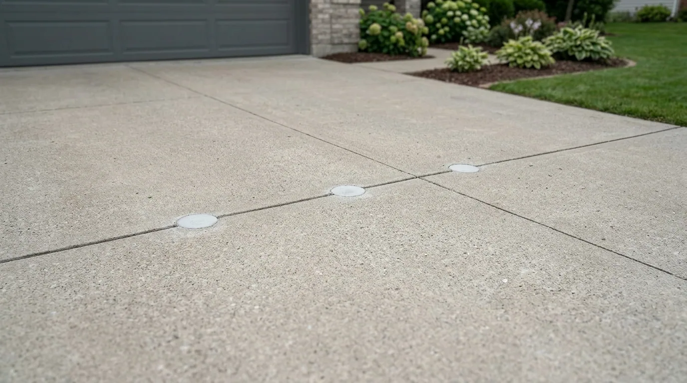 The finished result of professional concrete leveling: the completed work looking clean, correct — Lexington, KY