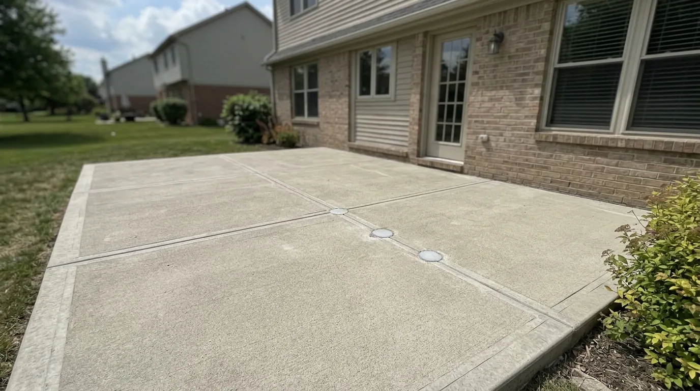 The finished result of professional concrete leveling: the completed work looking clean, correct — Lexington, KY