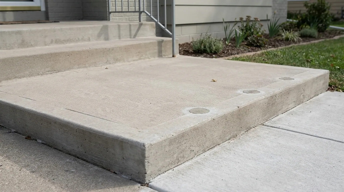 The finished result of professional concrete leveling: the completed work looking clean, correct — Lexington, KY