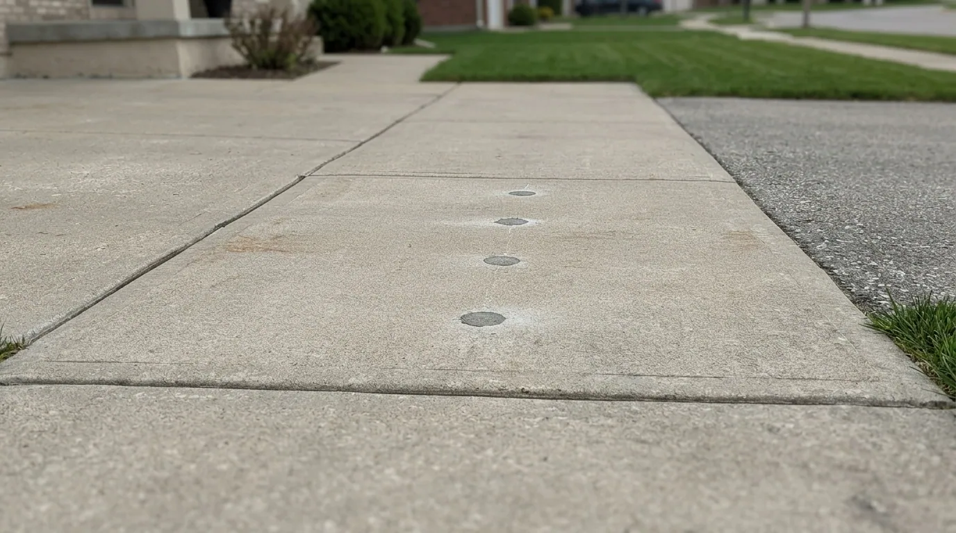 The finished result of professional concrete leveling: the completed work looking clean, correct — Lexington, KY