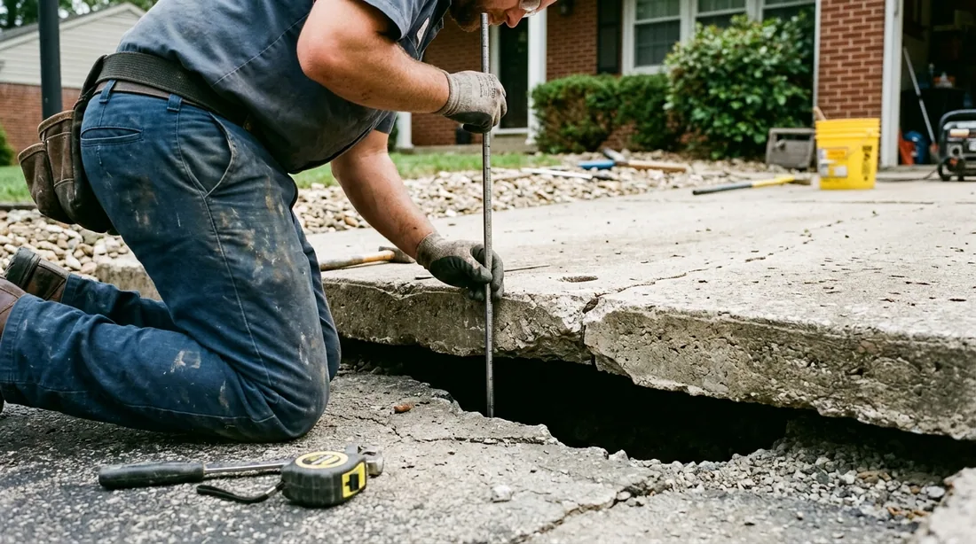 How much empty space exists under the slab determines how much material is needed and whether — Lexington, KY